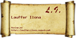 Lauffer Ilona névjegykártya
